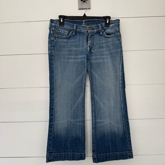 7 for All Mankind Dojo Cropped 7 Pocket Jeans - Picture 1 of 7